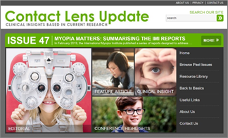 New Contact Lens Update Issue Focuses on  the International Myopia Institute White Paper Reports