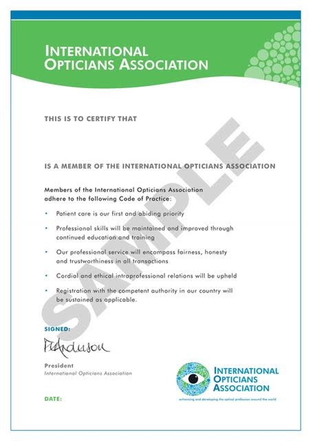 IOA Certficate